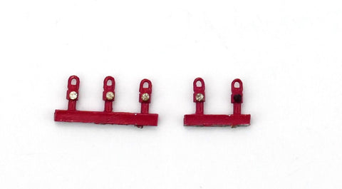 Springside 2mm/No2 N Gauge Whitemetal GWR Red Head and Tail Lamps (Pack 5)