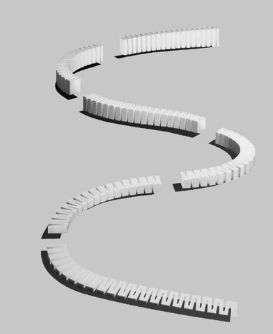 Woodland Scenics ST1416 3% x 2' Incline/Decline Riser Set 0-4 1/2"