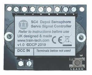 Train-Tech SC4 DCC Signal Controller for 2 Dapol Servo Semaphores