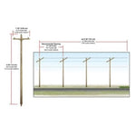 Woodland Scenics US2265 HO/OO Gauge Pre-wired Poles Single Crossbar