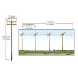 Woodland Scenics US2266 HO/OO Gauge Pre-wired Poles Double Crossbar